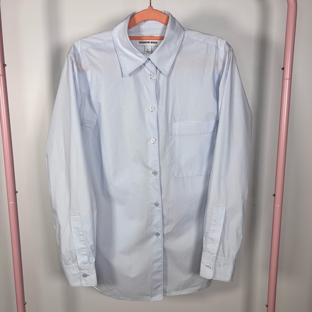 Country Road Sky Blue Dress Shirt for Men